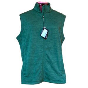 Devon & Jones - Green Sleeveless Zip-Up Vest - XL